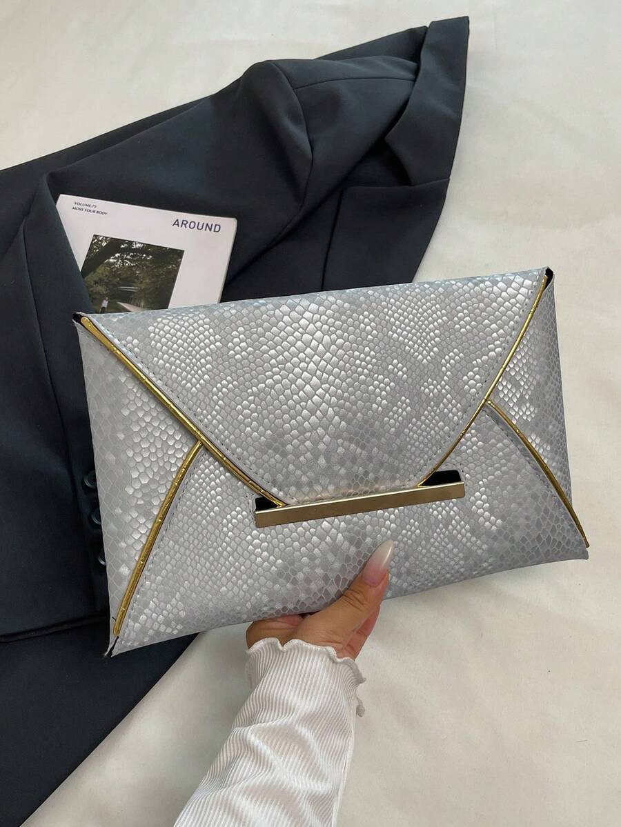 バッグ レディース クラッチバッグ ファッショナブルな封筒型バッグ、ユニークなデザイン、ファッション ソリッドカラー ヴィンテージ拍卖