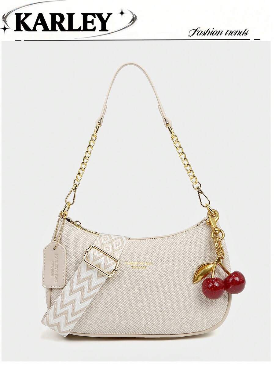 バッグ レディース ショルダーバッグ 2025年新作 ファッションクラシック ワイルドアルファベットパターン装飾デザイン 無地 P拍卖