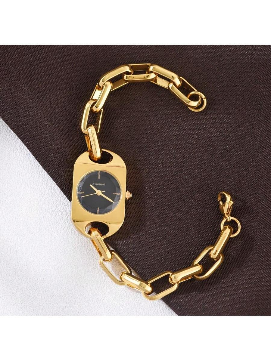 腕時計 レディース クォーツ 精密に作られた高級ブレスレット型腕時計、エレガントなブレスレット付き。ユニークでオリジナルのデザイン拍卖