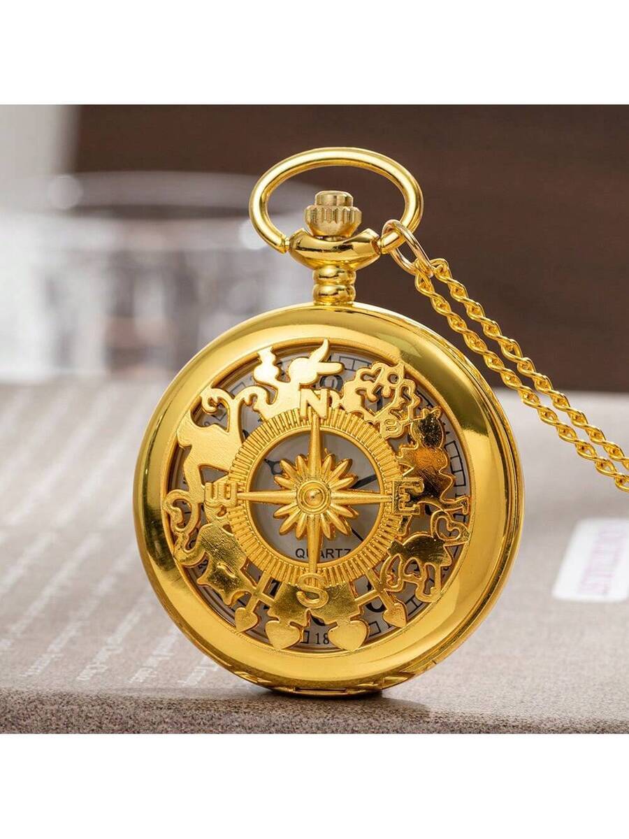 腕時計 懐中時計 新作 中空フラワー、ウサギ、トランプ、ヴィンテージ宮殿スタイルのポケットウォッチペンダントチェーン、素材がアップ拍卖