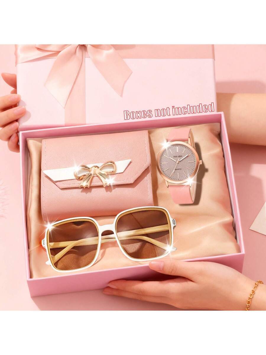 腕時計 レディース セット 女性用ファッション エレガントで多用途なクォーツ腕時計セット 3個入り クリスマス、誕生日プレゼント拍卖