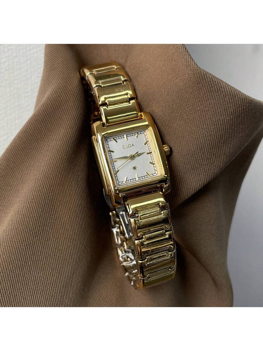 腕時計 レディース クォーツ 1個 カジュアルヴィンテージ レディース腕時計、繊細なレトロスタイル、オフィスレディに最適な軽量ラグ拍卖