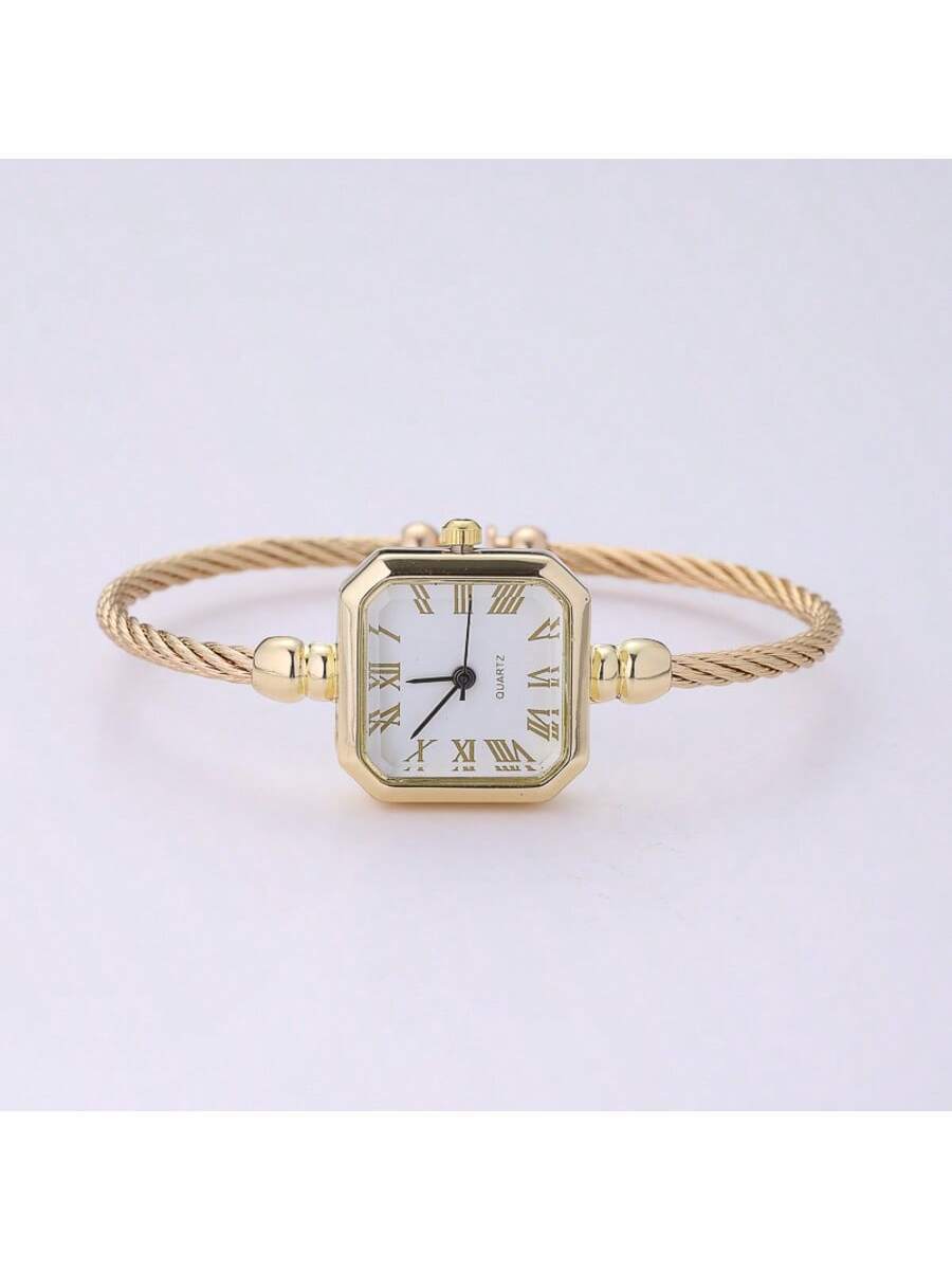 腕時計 レディース クォーツ 2025年新作 ファッション スクエア ラグジュアリー レディース腕時計、4色の個性的なストラップ、拍卖