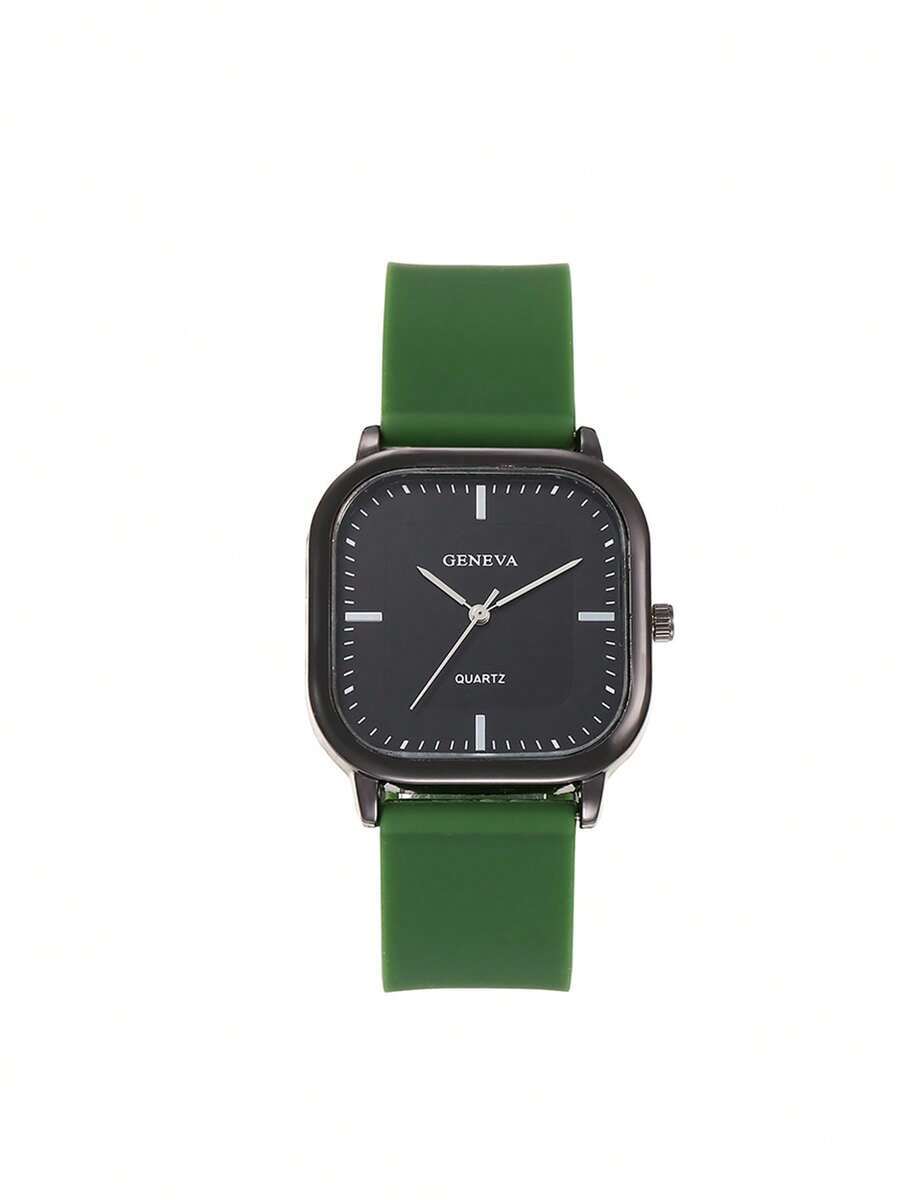 腕時計 レディース クォーツ 1個/セット レディース スクエアストラップ ウォッチ、ファッショナブルでカジュアル ペアウォッチ拍卖