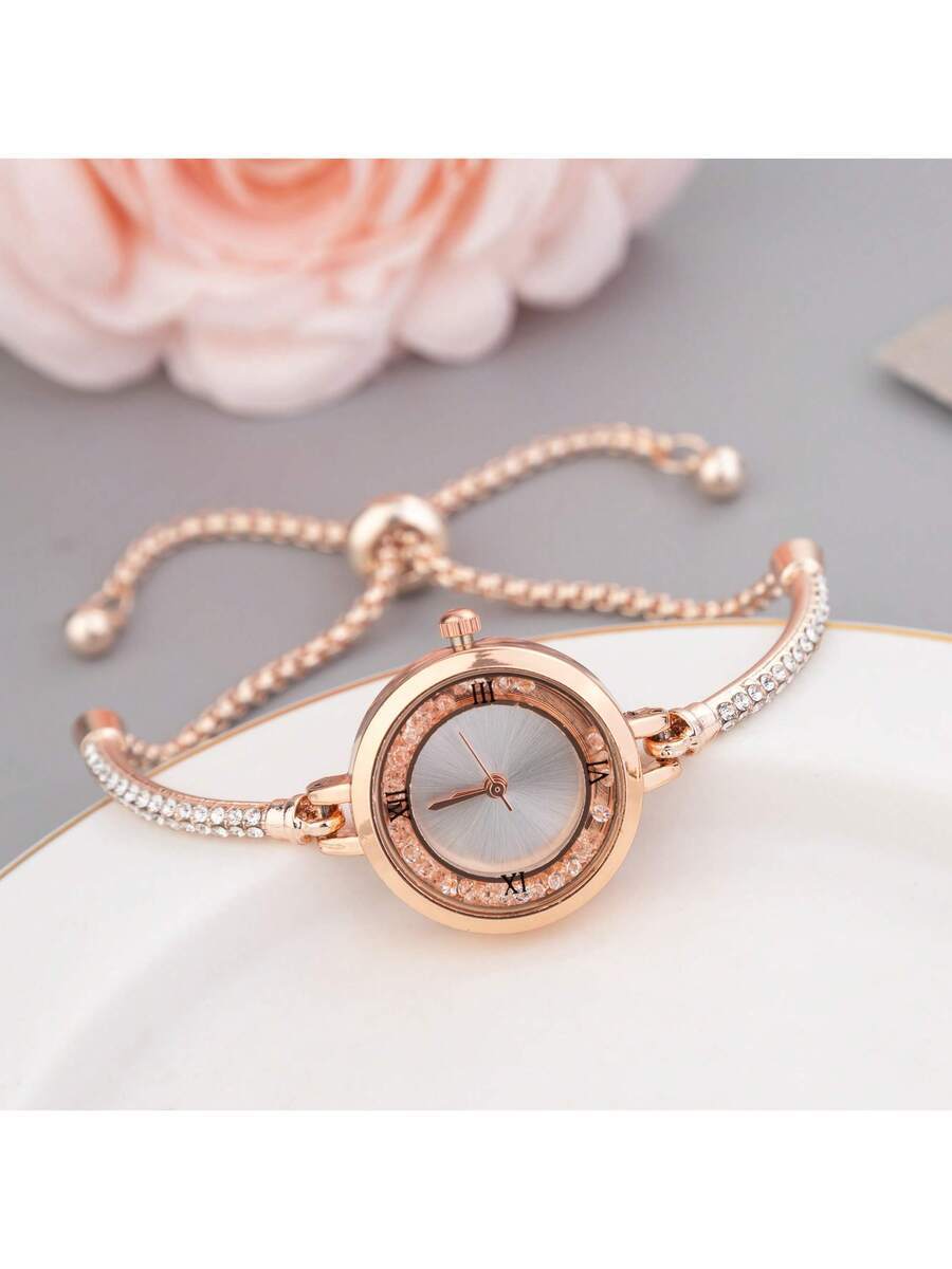 腕時計 レディース クォーツ 新作 高級ブランド レディース ブレスレットウォッチ、ファッション カジュアル ビーズ クォーツ 腕拍卖