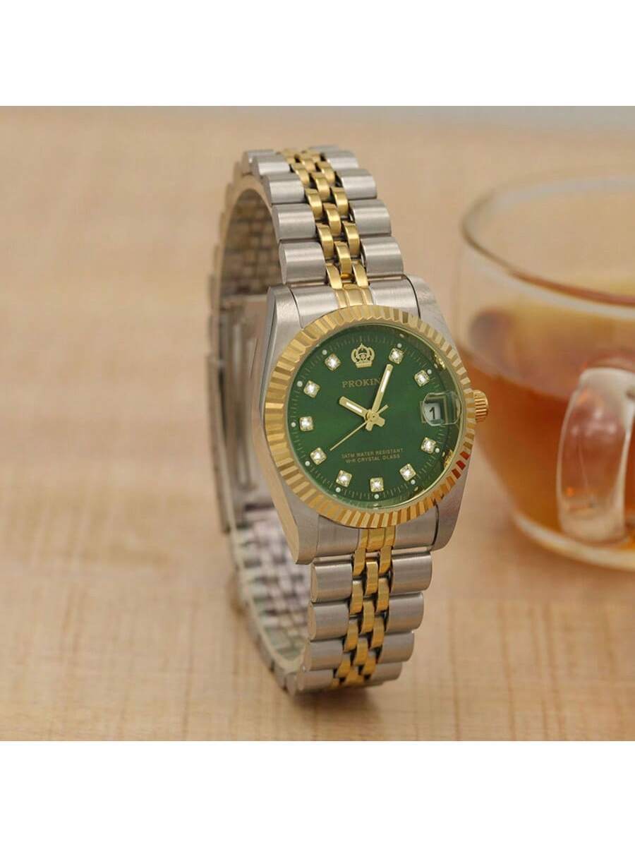 腕時計 レディース クォーツ 本革 レディース腕時計、ビジネス ラグジュアリー エレガント 防水 ステンレススチール リストウォッ拍卖