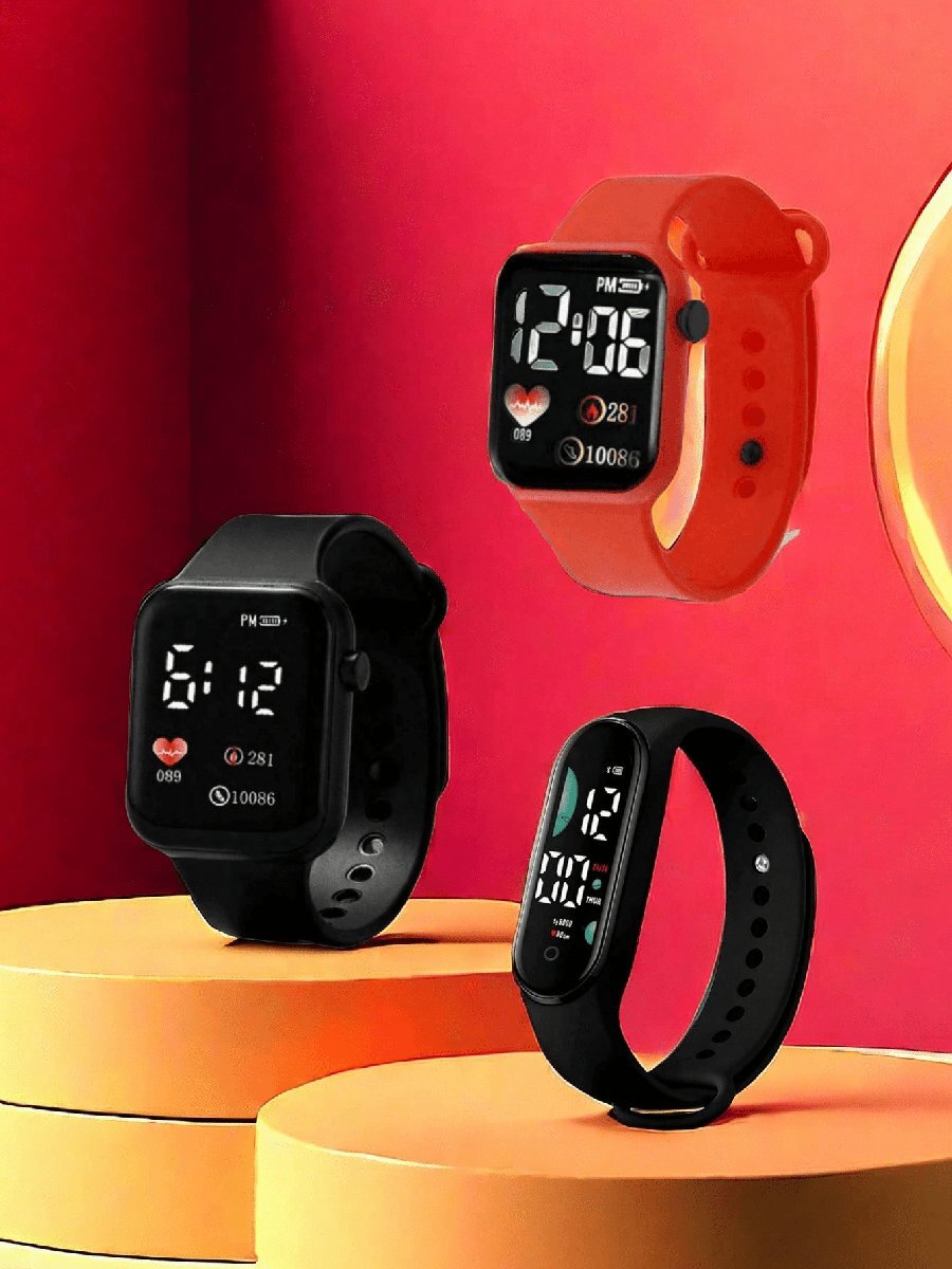 腕時計 レディース セット 電子ウォッチ 3本セット 耐水性あり拍卖