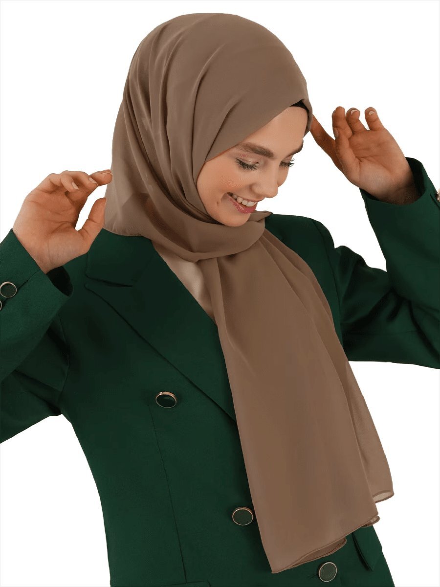 アクセサリー レディース スカーフ 1枚 プレーン シフォンヒジャブスカーフ、シンプルでファッショナブルなヘッドスカーフアクセサリ拍卖