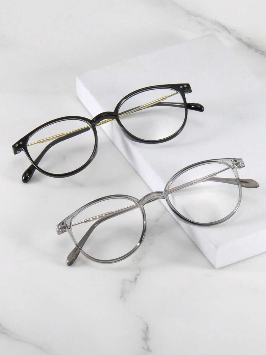 アクセサリー レディース アイアクセサリー セット 2個 オーバル型ユニセックスファッションメガネ、デイリーユースのコンピューター拍卖