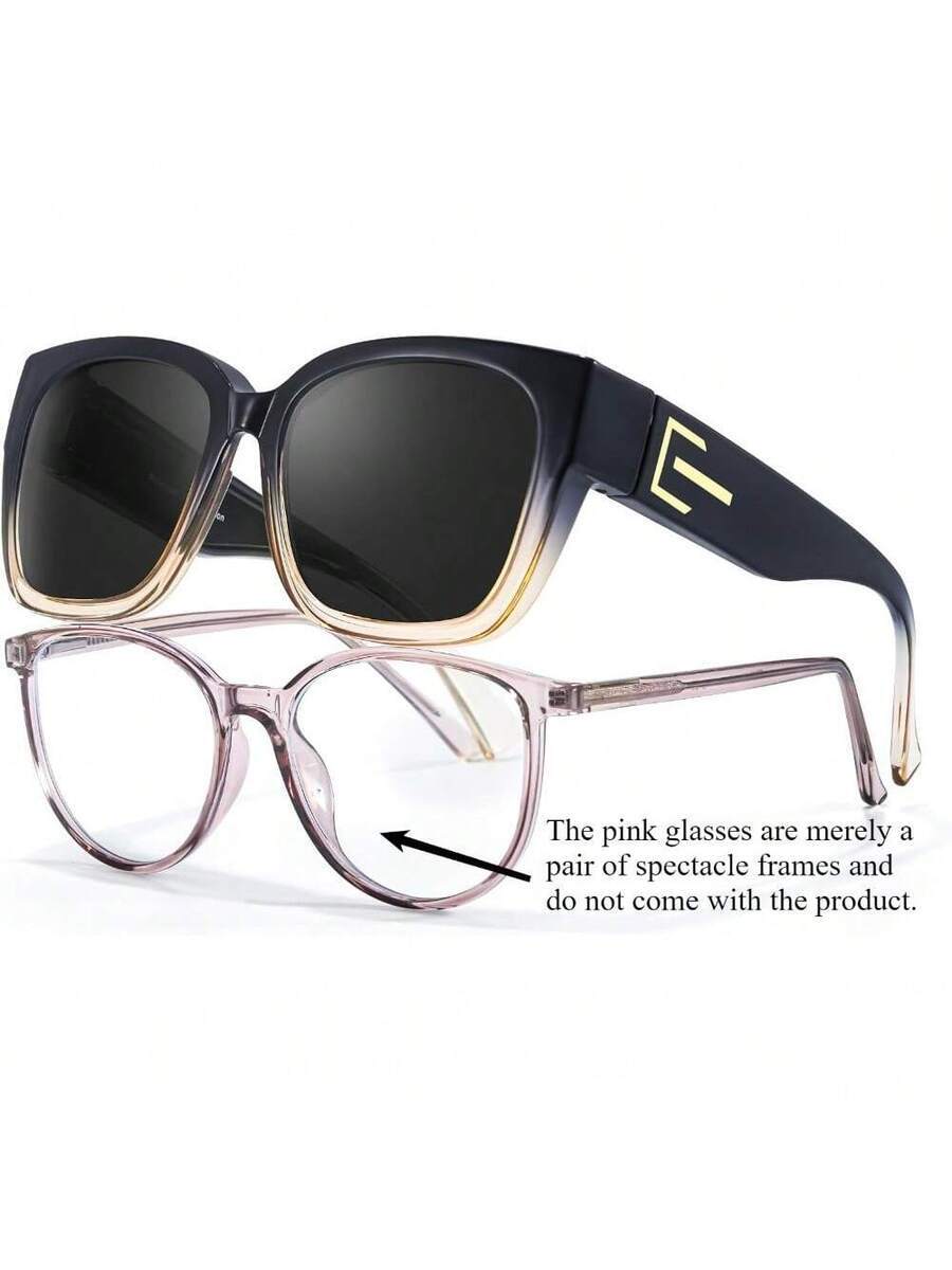 アクセサリー レディース アイアクセサリー 偏光レンズ オーバーグラス サングラス レディース カット 眼鏡の上から掛けられる拍卖