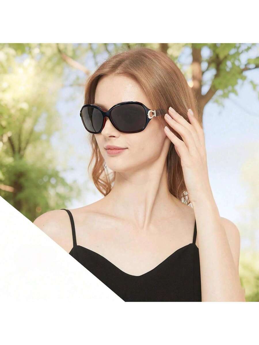 アクセサリー レディース アイアクセサリー デザイナーレトロオーバーサイズサングラス 偏光レンズ - UV400 プロテクション拍卖