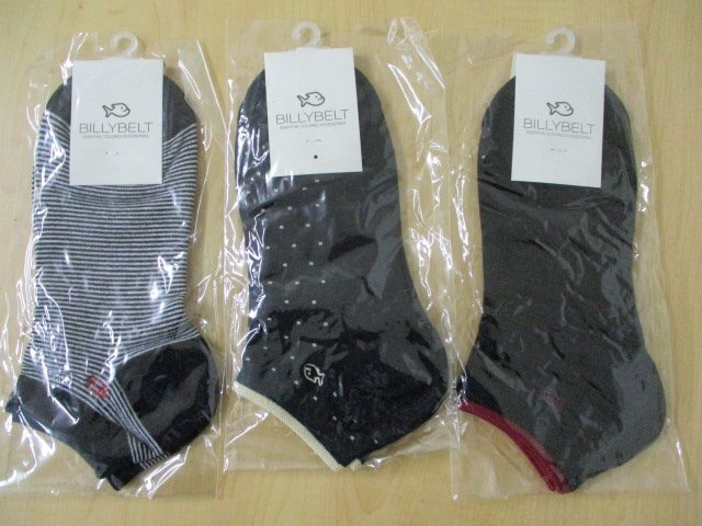 【未使用保管品】BILLY BELT ビリーベルト 靴下 ソックス メンズ 3足セット まとめ売り サイズ 25.5-29㎝拍卖