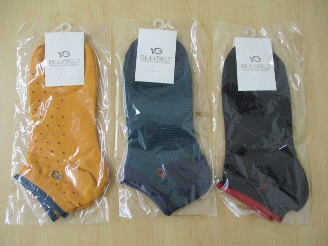 【未使用保管品】BILLY BELT ビリーベルト 靴下 ソックス メンズ 3足セット まとめ売り サイズ 25.5-29㎝拍卖