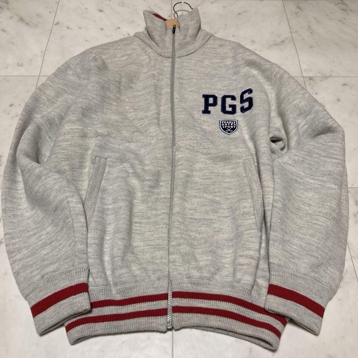 ●パーリーゲイツ ニットジャケット PEARLY GATE ブルゾン ワッペン 刺繍 ロゴ ジャンパー ゴルフ メンズ拍卖