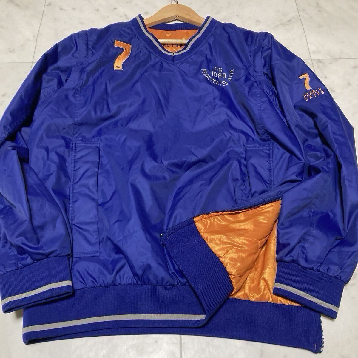 美品/4way●パーリーゲイツ リバーシブル スニード PEARLY GATE 中綿 ジャケット ベスト 刺繍 ロゴ サイドファスナー ゴルフ メンズ拍卖
