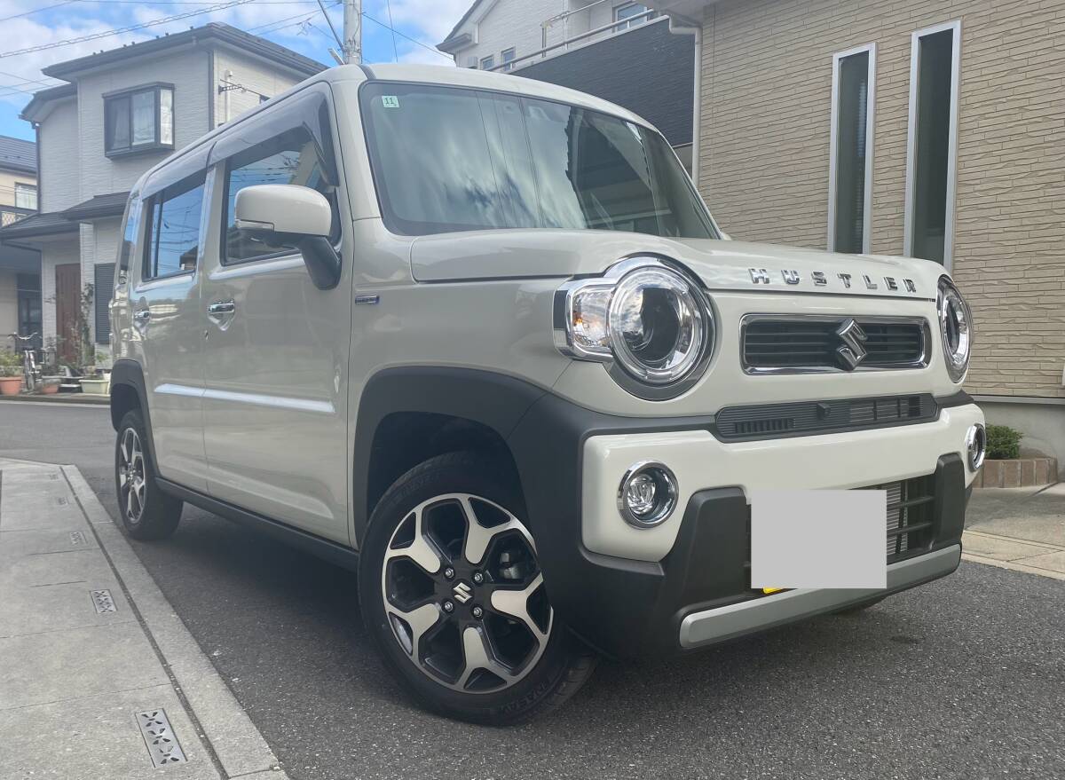 2025年式、新型ハスラーハイブリッドX、1100キロ、シートヒーター、ナビ、テレビ、アラウンドビューモニター、綺麗拍卖