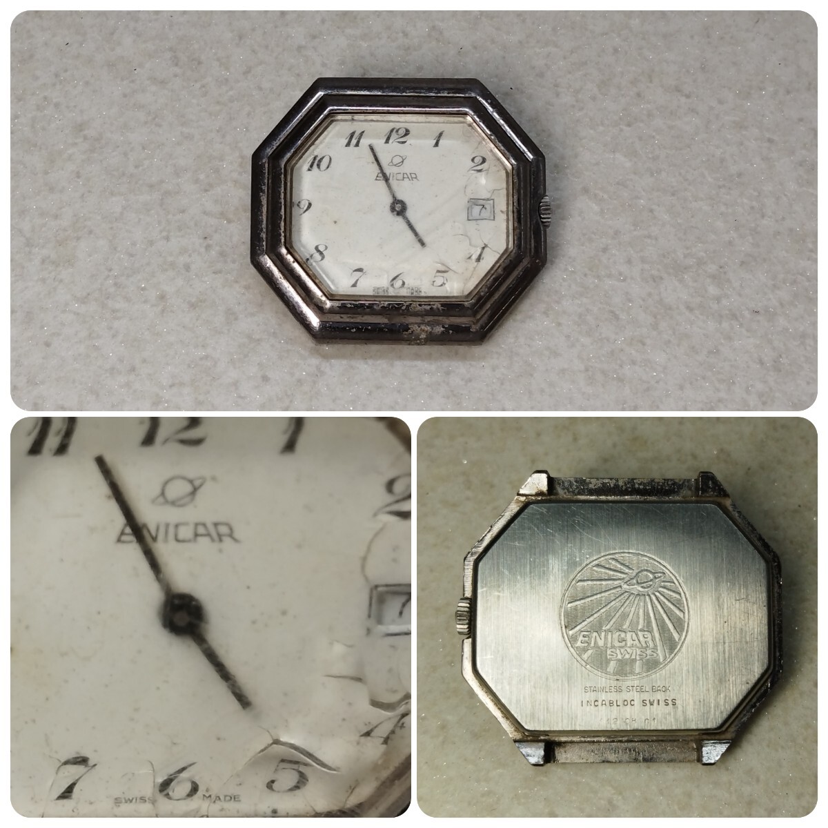 ENICAR 14 エニカ 腕時計 手巻き レトロ ヴィンテージ 稼働品 INCABLOC SWISS アナログ 古民家整理品b拍卖