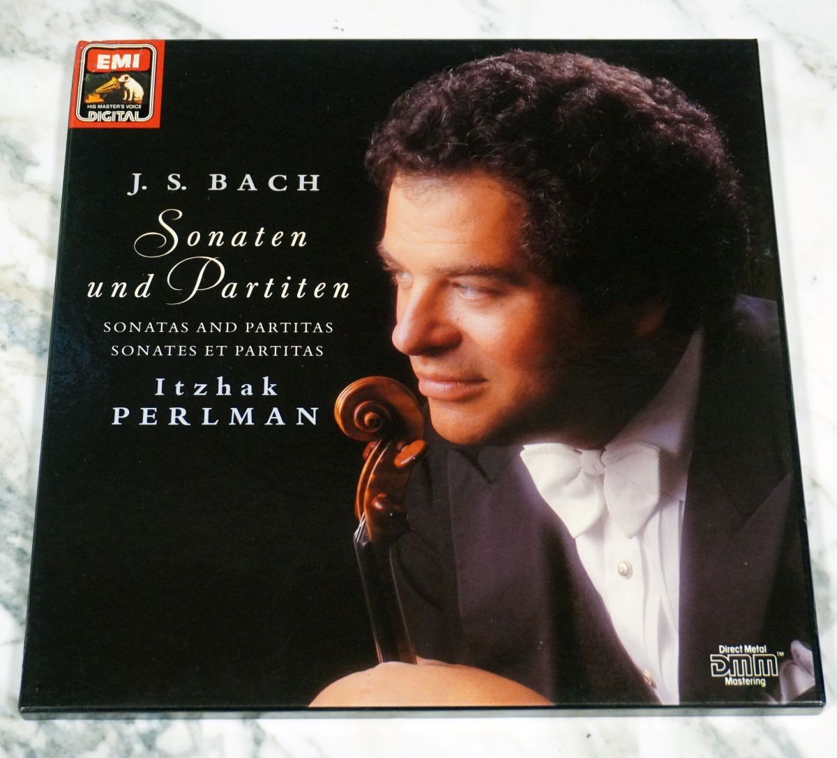 バッハ 無伴奏VNソナタ&パルティータ 全集 パールマン 英独EMI DMM 2LP箱拍卖