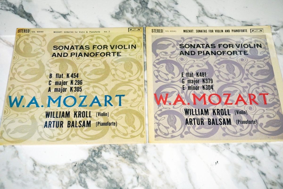 モーツァルト VNソナタ集 クロール 英オワゾリール STEREO DG大ラベル 2枚まとめて拍卖