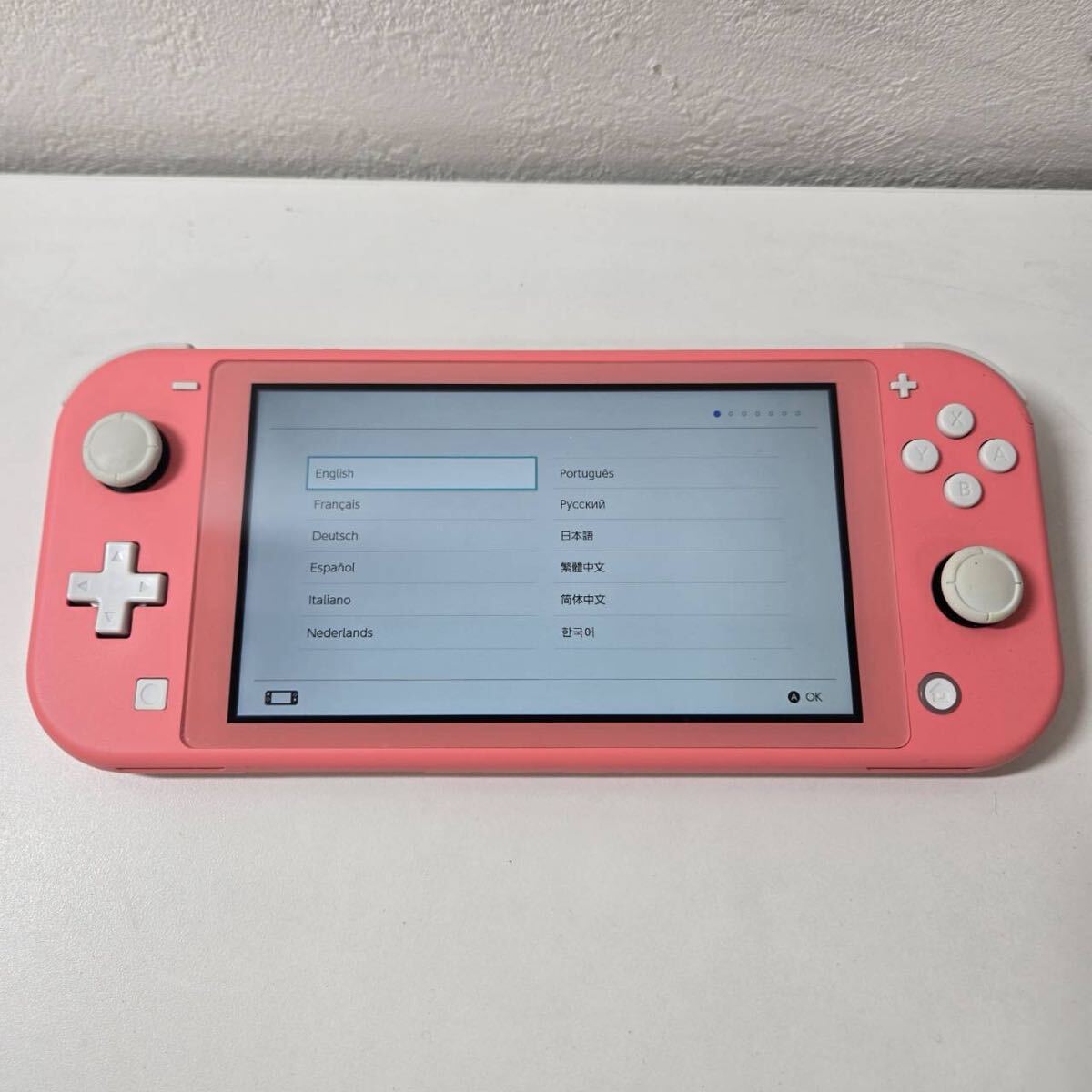 Nintendo Switch Lite コーラル(ピンク) 充電器付き 初期化、動作確認済み【美品】 現状品/付属品あり/1円スタート HDH-001拍卖