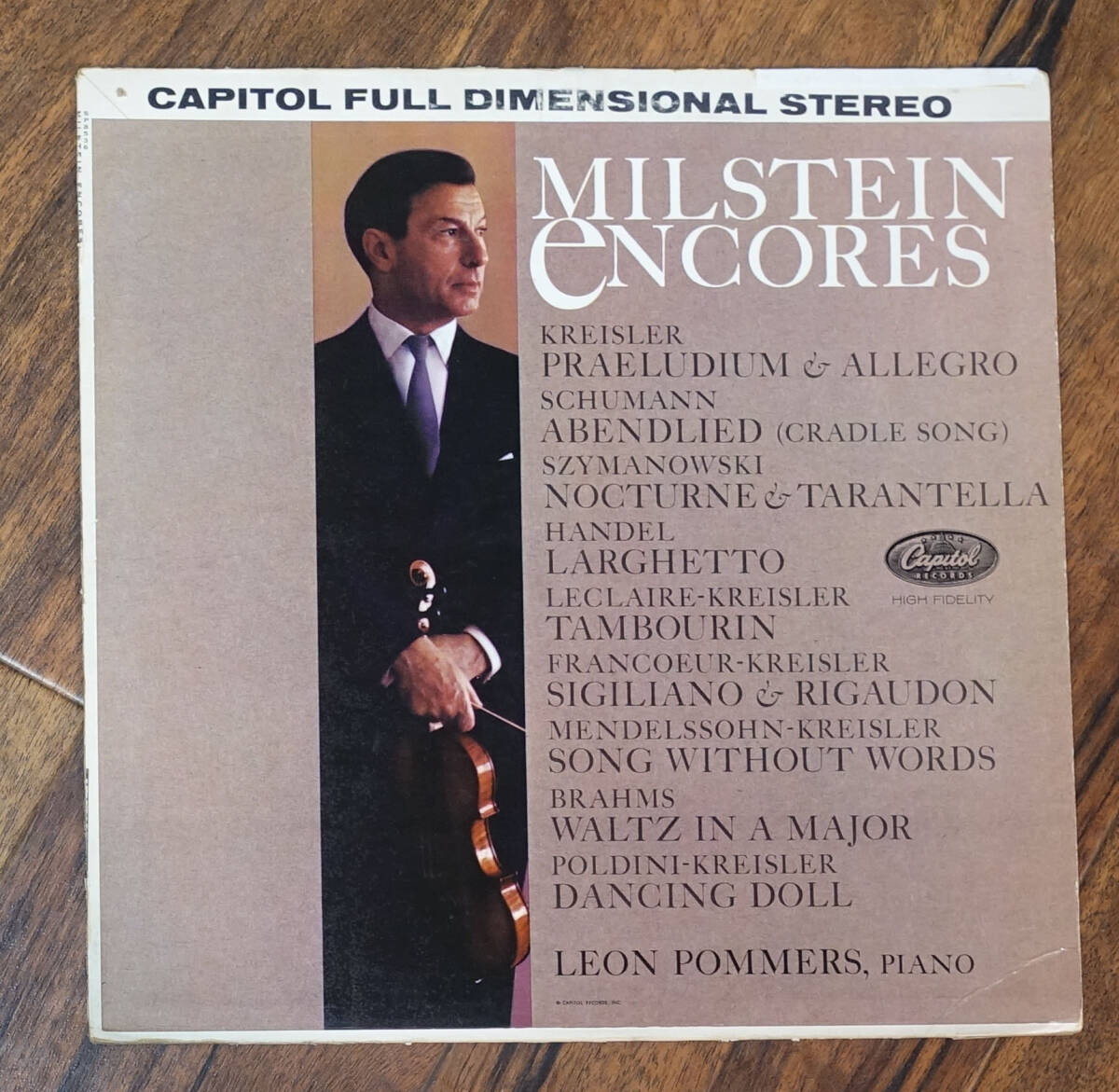 最初期! 超レア! 米Capitol SP-8536 『アンコール』 ナタン・ミルシテイン拍卖