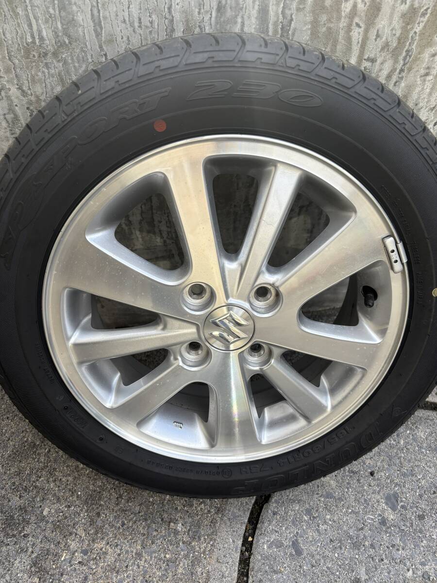 スズキエブリイワゴン4WD 新車はずしアルミセット(夏)送料込み4本セット拍卖
