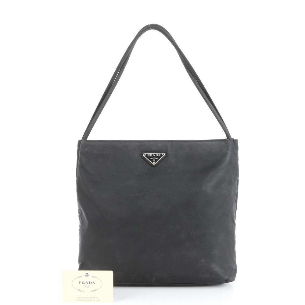 1円■美品■プラダ■ギャランティカード付■テスート ナイロン 三角ロゴ B6242 トート バッグ 肩掛け ショルダー レディース EUE CY20-5拍卖