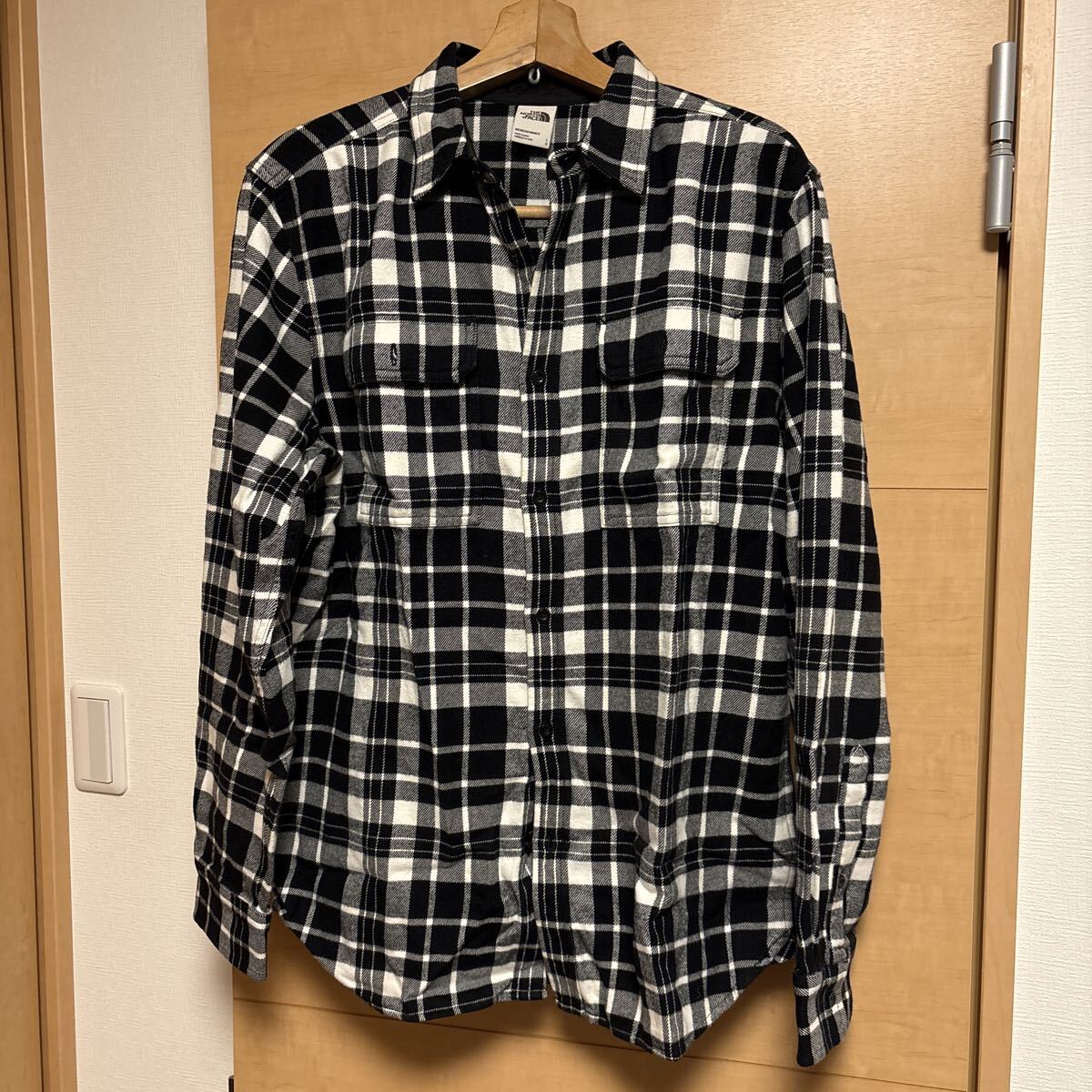 ノースフェイス 長袖シャツ ネルシャツ L シャツ拍卖