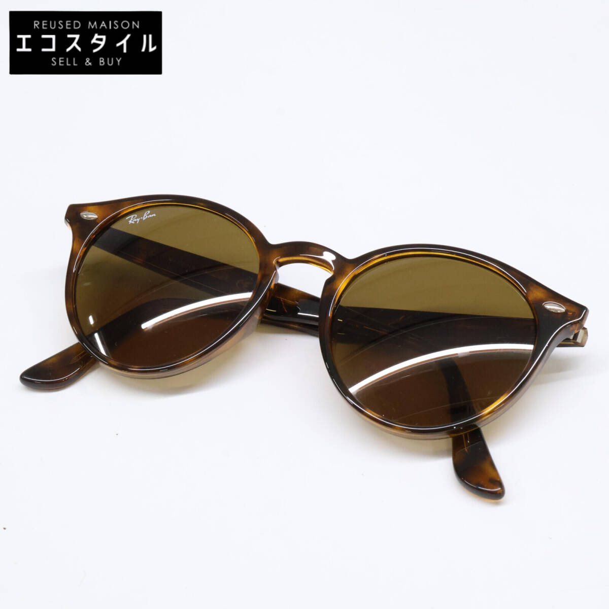 【美品】Ray-Ban レイバン RB2180-F 710/73 パントスシェイプ サングラス 51□20 150 ダークハバナ拍卖