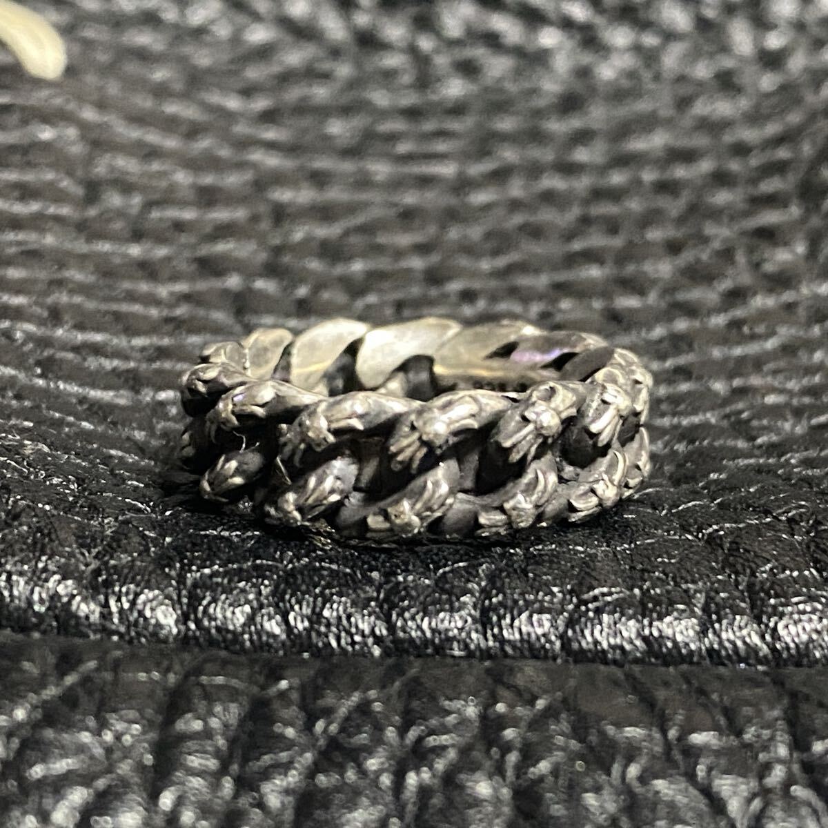 レア CHROME HEARTS クロムハーツ エクストラファンシーチェーンリング スモール ファンシーチェーン 指輪 9号 エクストラファンシー拍卖