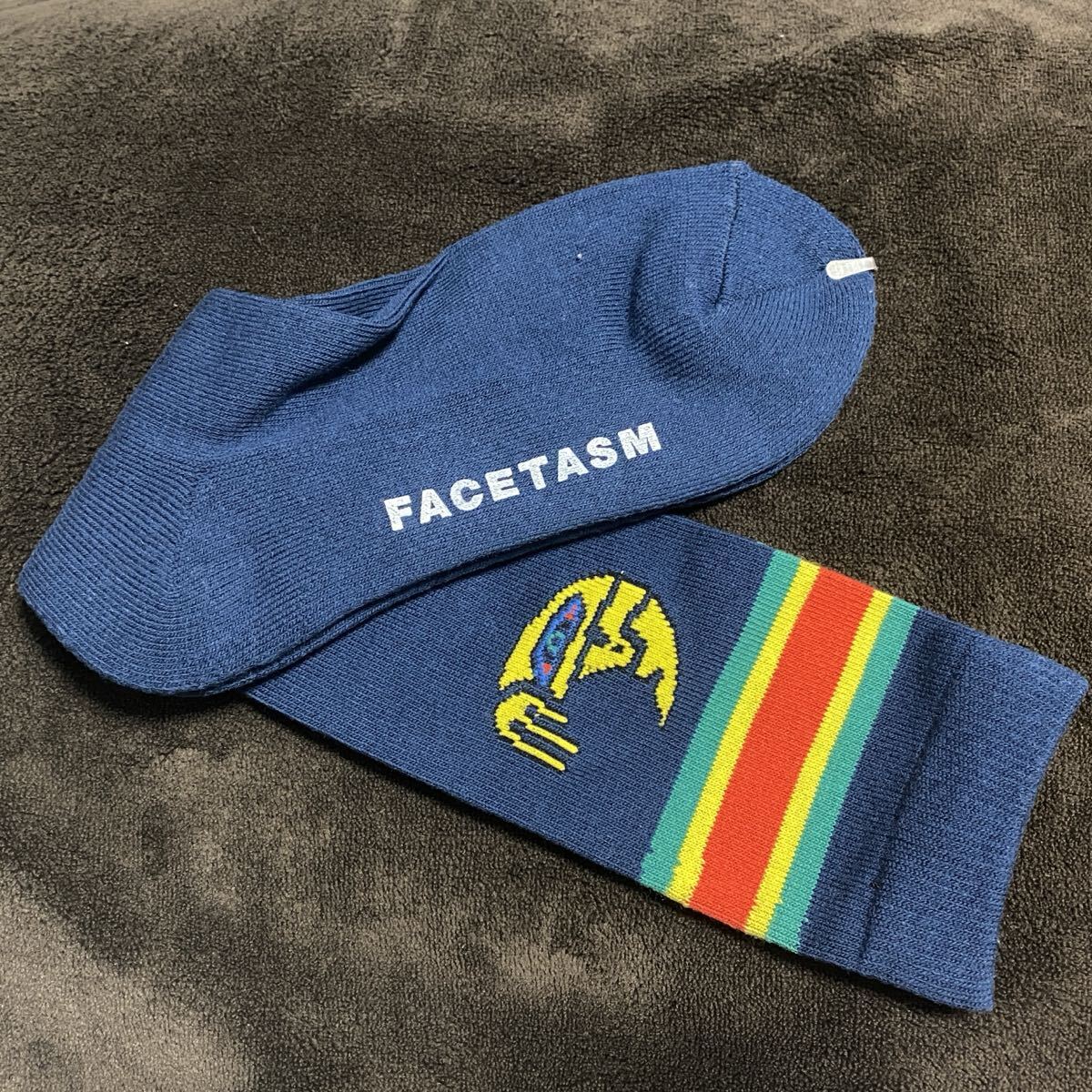 新品未使用 ファセッタズム FACETASM 靴下 ソックス フリーサイズ ネイビー拍卖