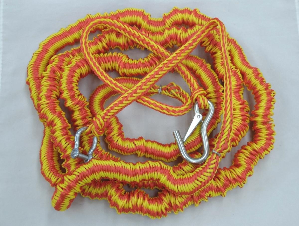 伸縮アンカーロープ 4.3~15.2m 小型ボート用 レッド×イエロー セール エアーヘッド拍卖