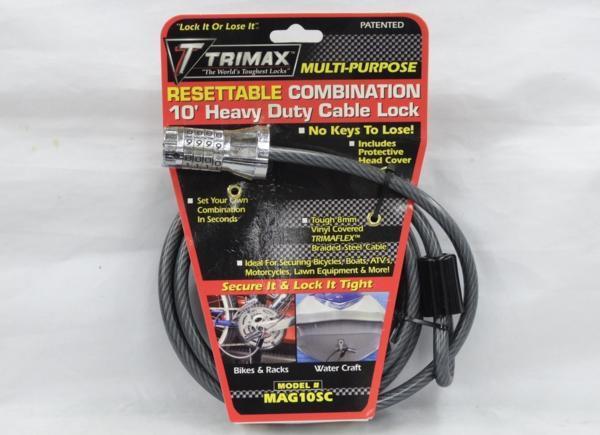 ダイヤルロック式キー ワイヤー8mm×3m 鍵 セール トリマックス TRIMAX拍卖