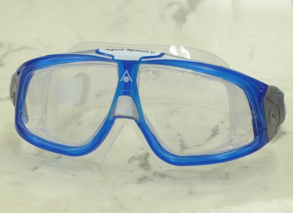 シールゴーグル レギュラー フリーサイズ ブルー/シルバーフレーム×クリアレンズ セール アクアS 15拍卖