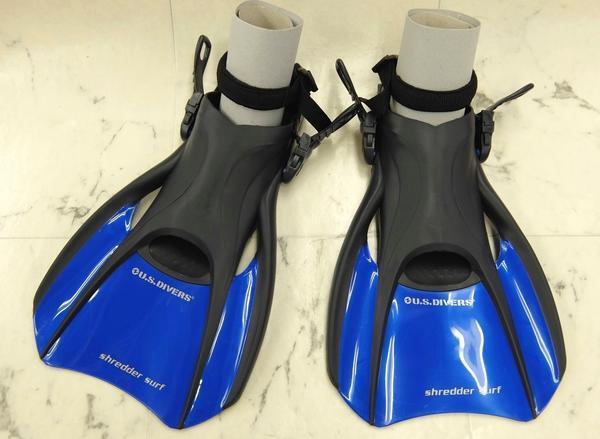 シュレッダーフィン BB&スノーケリング用 サイズL/~28.5cm ブルー アンクルストラップ付き セール USダイバース拍卖
