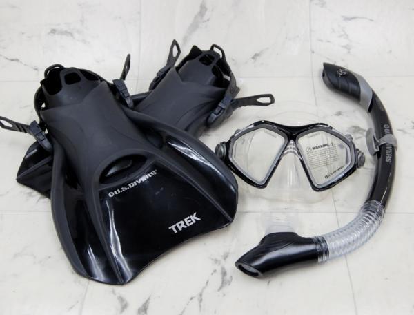 アドミラル スノーケリングセット フィンサイズ/L ブラック セール USダイバース拍卖