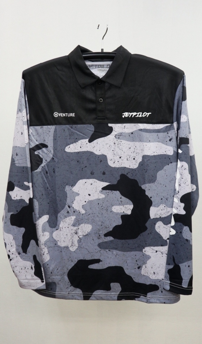 ベンチャー フィッシング ポロシャツ サイズ/XXL ブラック×カモ メンズ セール ジェットパイロット JETPILOT S21180 22拍卖