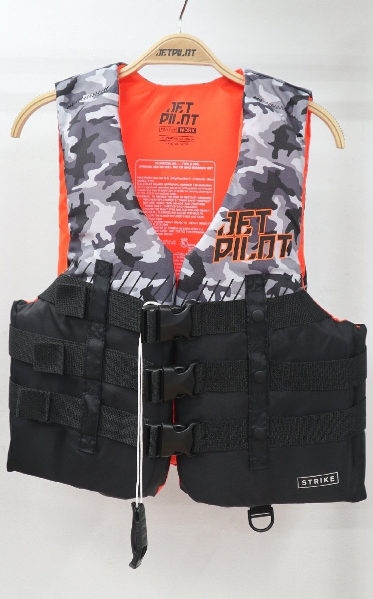 ストライク 3Bライフベスト サイズ/M カモブラック JCI予備検査合格実績型 セール ジェットパイロット JETPILOT JA22128 24拍卖