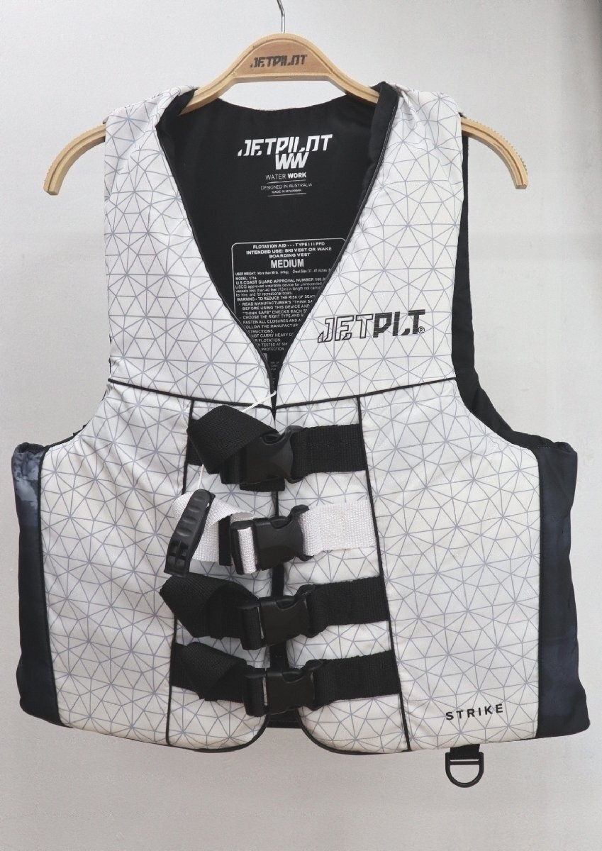 ストライク プラス 4Bライフベスト サイズ/M ホワイト JCI予備検査合格実績型 ジェットパイロット JETPILOT JA23128拍卖