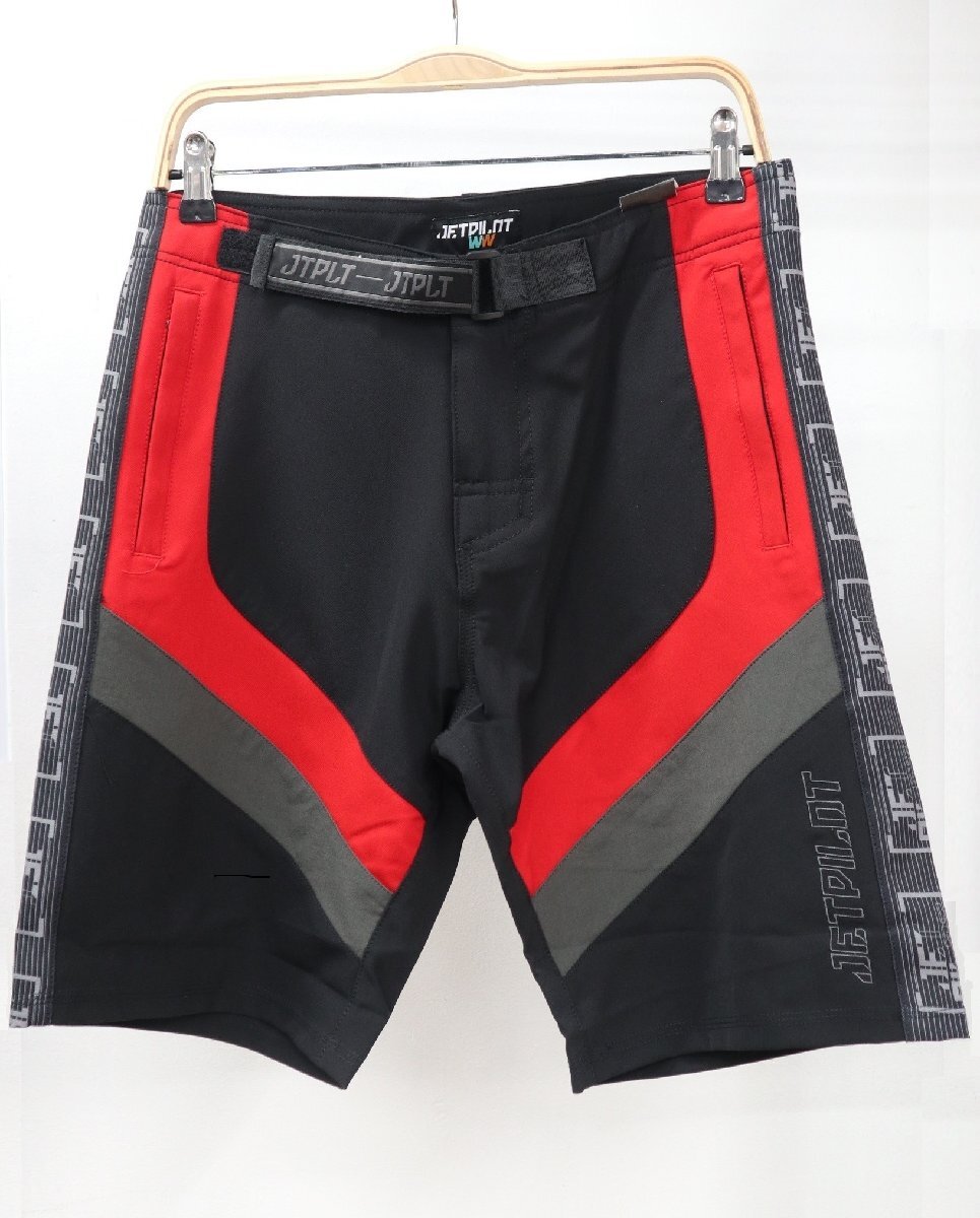 オプチマム ボードショーツ 30インチ ブラック×レッド メンズ セール ジェットパイロット S22900拍卖