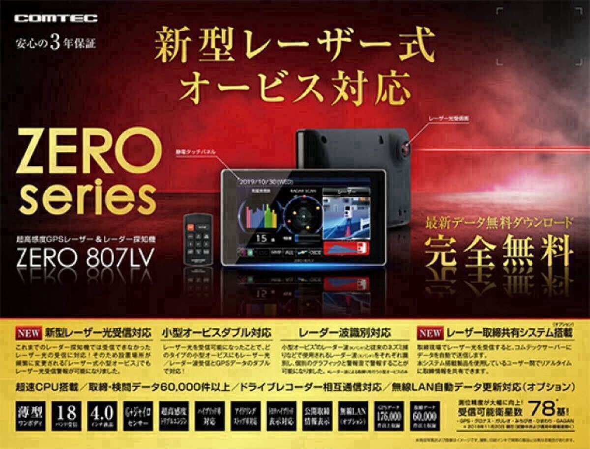 【送料無料 1円~売切り】リコール対策実施&済み!ZERO807LV GPS内蔵レーザー&レーダー OBD2アダプター&無線LANカード/ 作動OK!拍卖