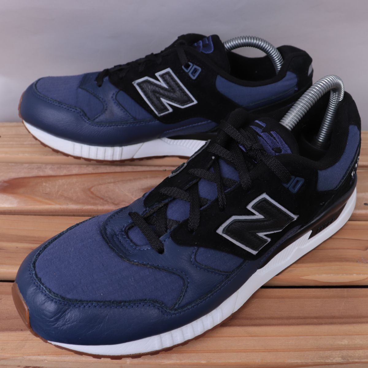 z3043【530】ニューバランス US8.5 26.5cm/ダークブルー系 紺 黒 newbalance メンズ スニーカー 中古拍卖