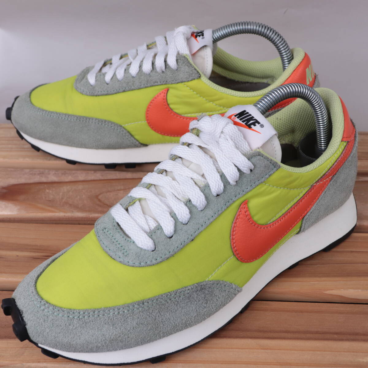 z3153 ナイキ デイブレイク US7 25.0cm/黄緑 ライトグレー オレンジ NIKE D BREAK メンズ ユニセックス スニーカー 中古拍卖