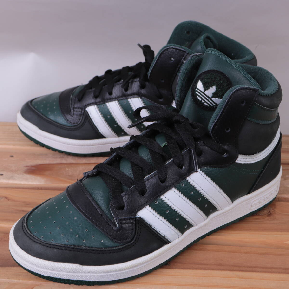 z3160 アディダス トップテン RB US7 25.0cm/緑 グリーン 白 黒 adidas TOP TEN RB メンズ ユニセックス スニーカー 中古拍卖