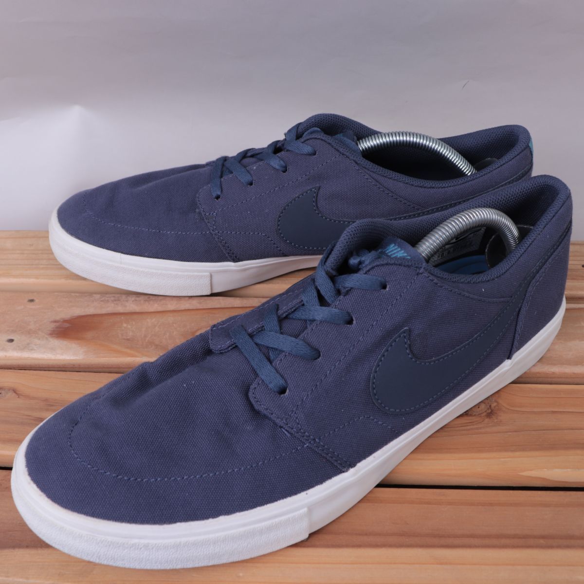 z3135 ナイキ SB ポートモア US12 30.0cm/紺 ネイビー 白 ホワイト NIKE SB PORTMORE メンズ スニーカー 中古拍卖