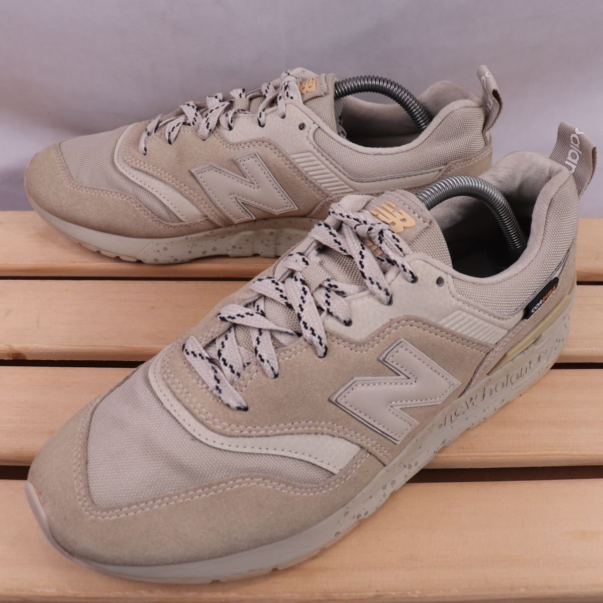 z3435【997H】ニューバランス US9.5 27.5cm/ベージュ系 クリーム newbalance メンズ スニーカー 中古拍卖