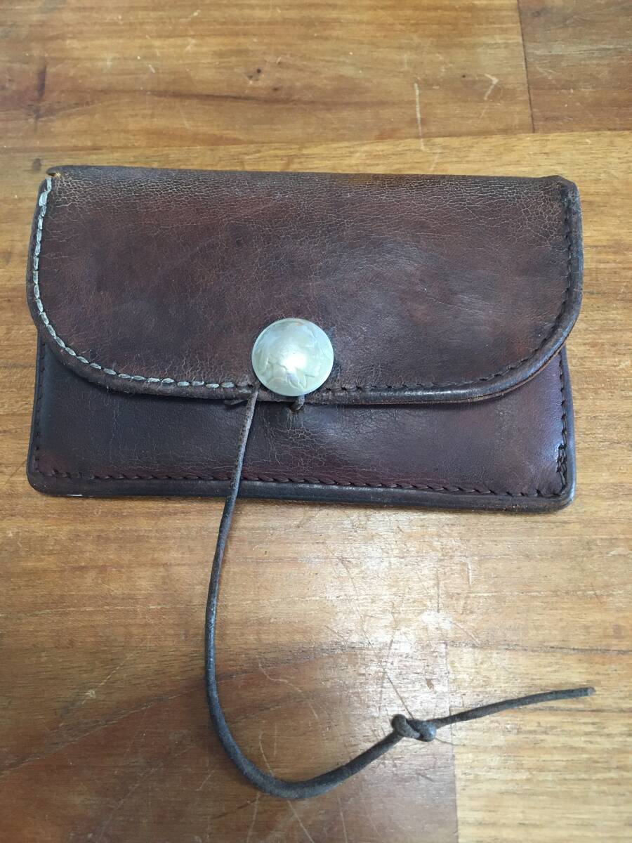 goro's ゴローズ コンチョ付き レザーウォレット 二つ折り 長財布 ブラウン イーグル フェザー メタル バングル 本 藤原 エルメス拍卖