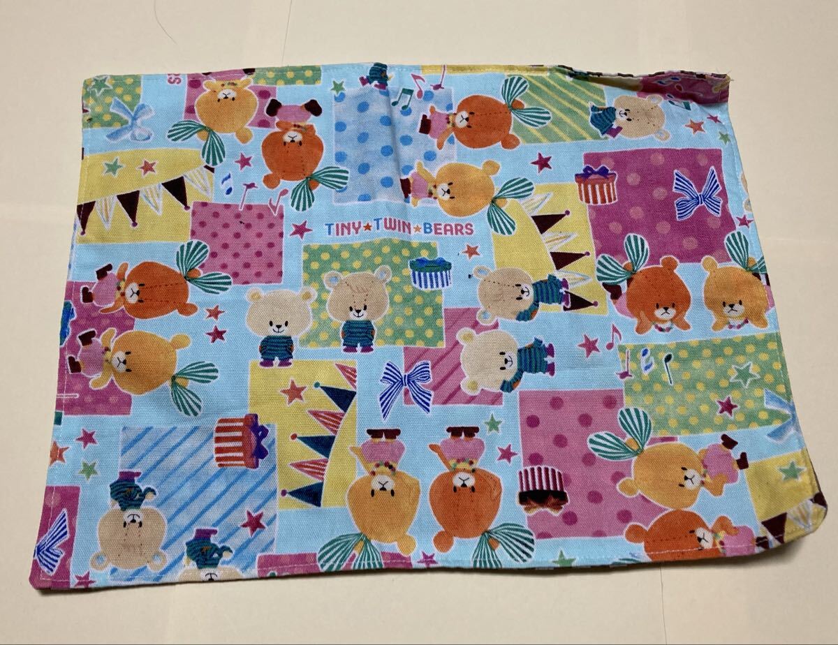 給食ランチョンマット【ルルロロ】Twin bearsランチクロス ナフキン ハンドメイド 子ども キッズ拍卖