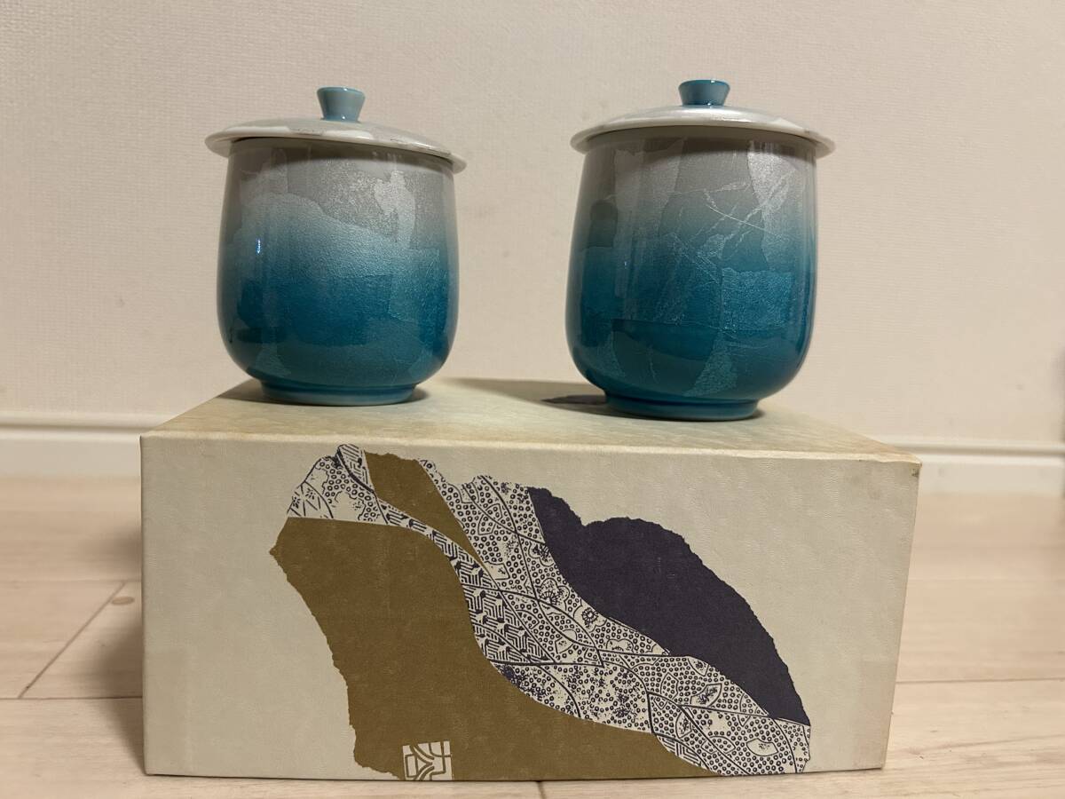 九谷焼 組湯呑(夫婦湯呑)拍卖