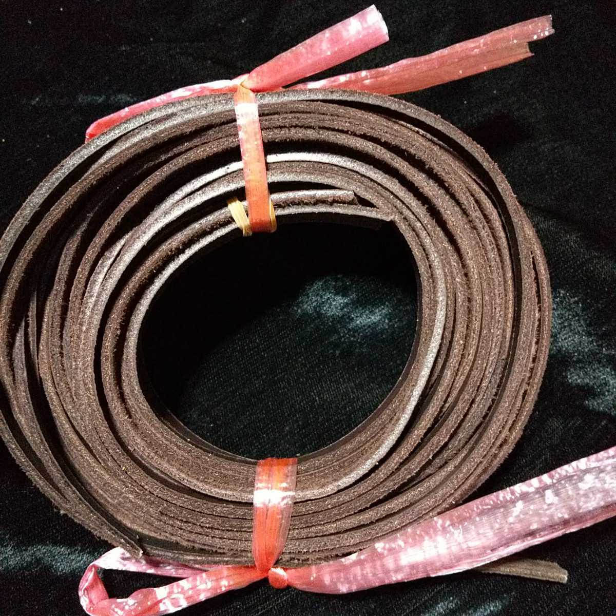 グラブレース ダークブラウン 120㎝以上 5本 グラブ紐 硬式 修理紐 グローブ 野球 革紐拍卖